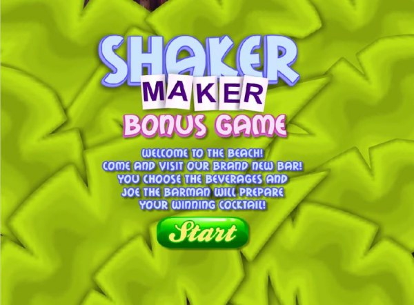 shaker naker bonus game - visit the new bar. choose the beverages and joe the barman will prepare you winning cocktail by Casino Codes