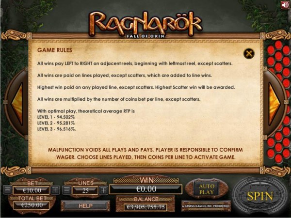 Ragnarok Fall of Odin by Casino Codes