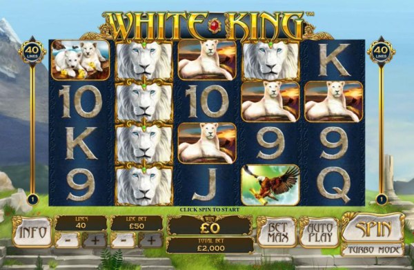 Casino Codes - Main game board featuring five reels and 40 paylines with a $50,000 max payout