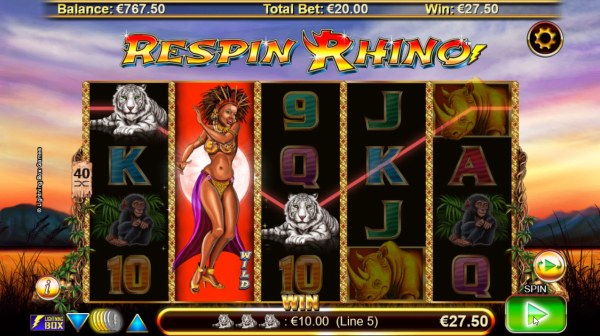 Respin Rhino by Casino Codes