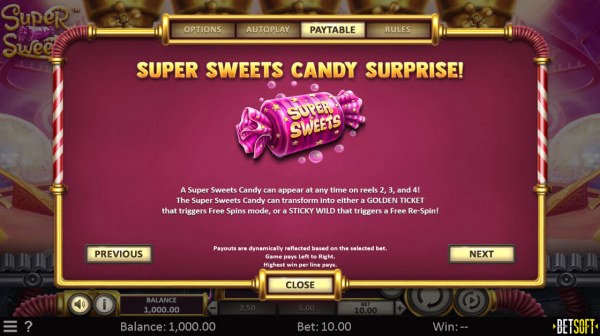 Casino Codes - Super Sweets Candy Surprise