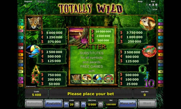Casino Codes image of Totally Wild