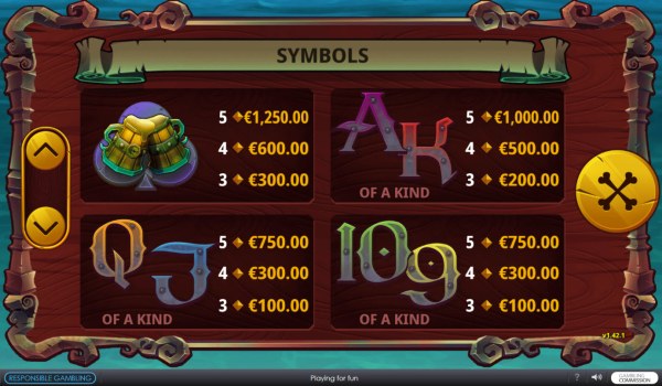 Casino Codes - Low Value Symbols