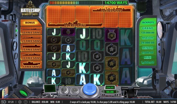 Casino Codes image of Battleship Direct Hit