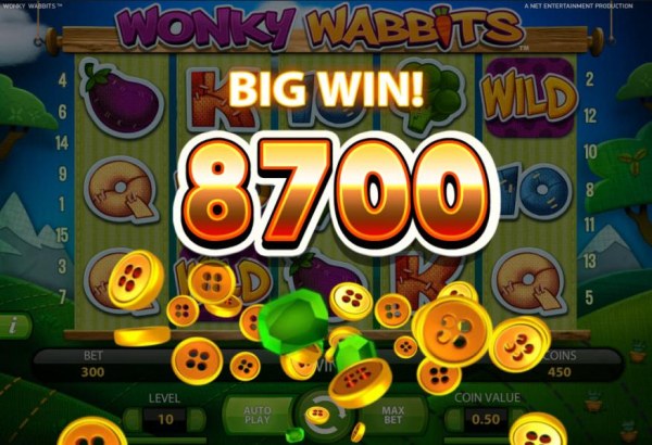 Casino Codes - an 8700 coin big win awarded