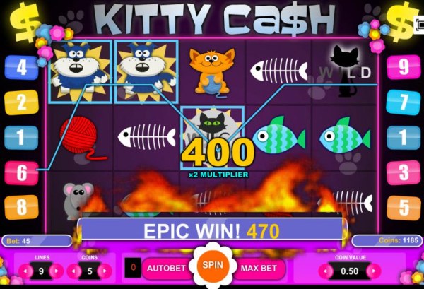 Casino Codes - Epic Win! 470 coin Big Win!