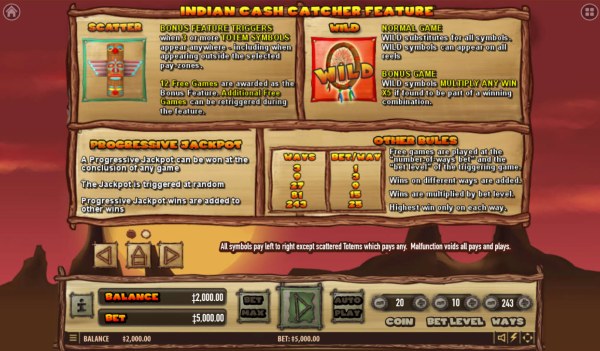 Casino Codes image of Indian Cash Catcher