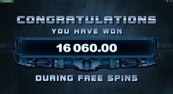 A total of $16060 was paid out during the free spins feature - Casino Codes