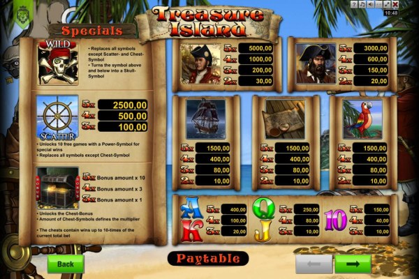 Casino Codes image of Treasure Island