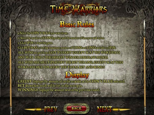 Casino Codes image of Time Warriors