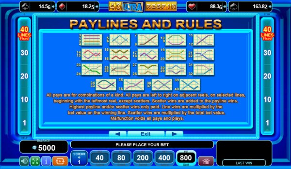 Casino Codes image of 40 Ultra Respin