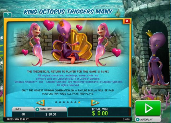 Casino Codes image of Octopus Kingdom