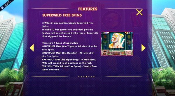 Superwild Free Spins - 3 wilds in any position trigger Superwild Free Spins - Casino Codes