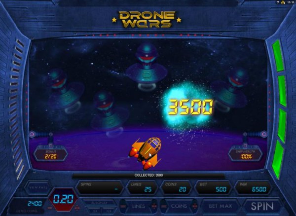 earn points with each alien ship you destroy - Casino Codes