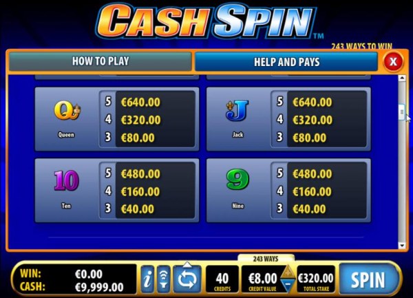Casino Codes - slot game low value symbols paytable