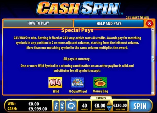 special pays rules - Casino Codes