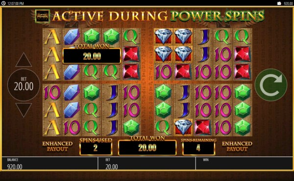 Power Spins Game Board by Casino Codes