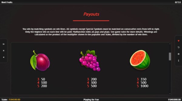 Reel Fruit screenshot