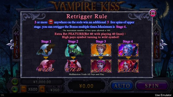 Vampire Kiss by Casino Codes