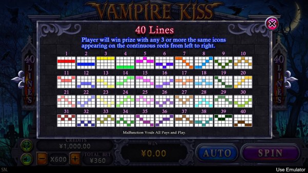 Casino Codes image of Vampire Kiss