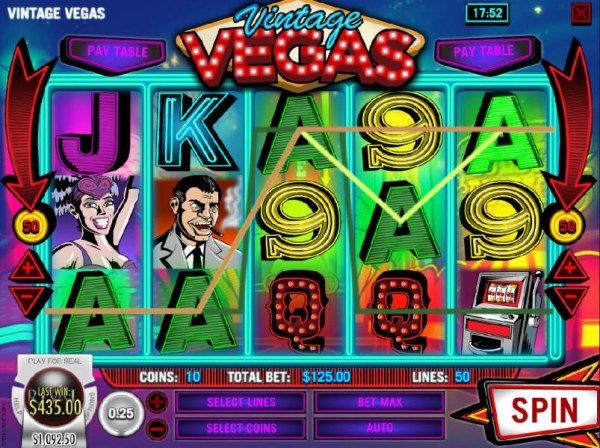 Casino Codes - A $435.00 big win  triggered by multiple winning paylines