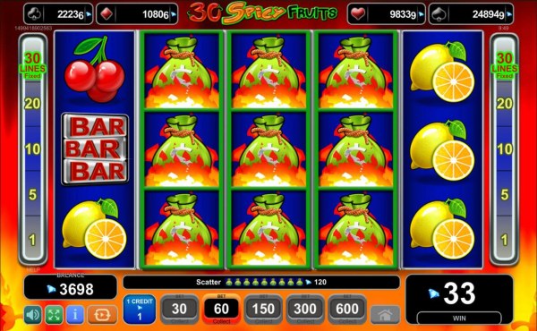Seven or more money bags scatters on reels 2, 3 and 4 triggers the free spins feature by Casino Codes
