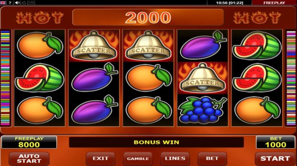 Three or more scatter symbols triggers bonus game - Casino Codes