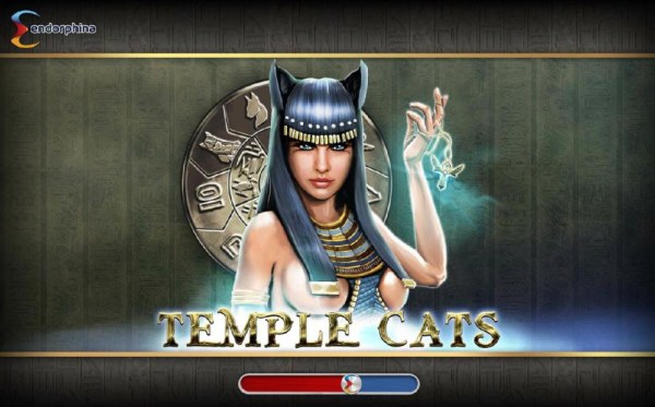 Casino Codes - Splash screen - game loading - Based on an Ancient Egyption queen of cats theme.