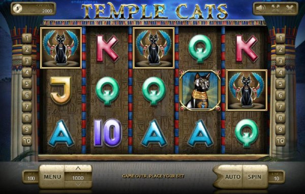 Casino Codes - Main game board featuring five reels and 10 paylines with a $500,000 max payout