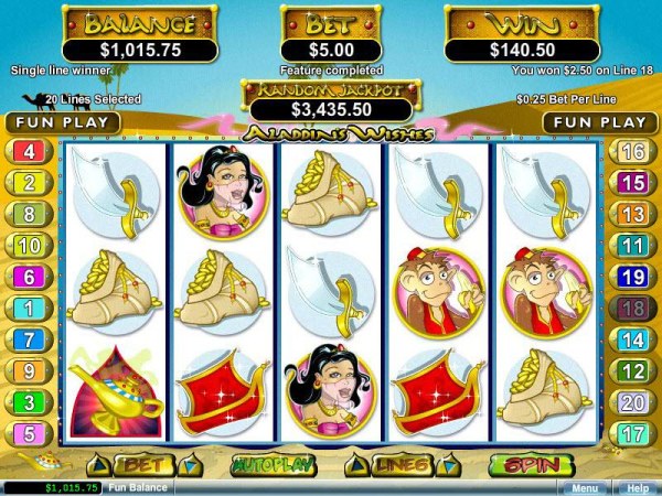 Casino Codes image of Aladdin's Wishes