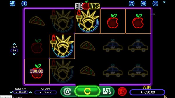 Casino Codes image of Big Apple Wins