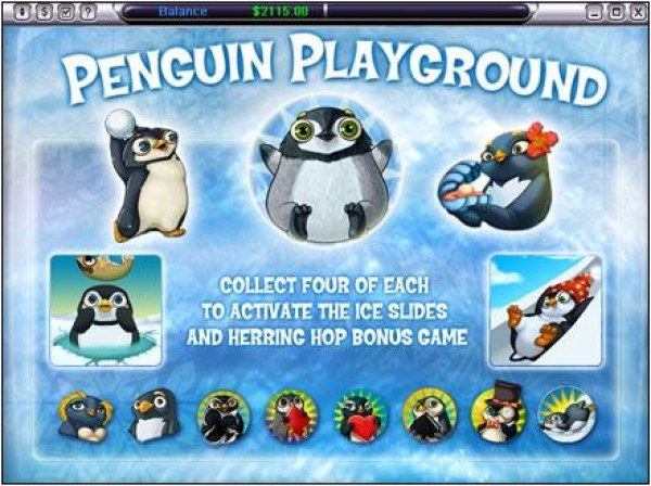 collect four of each to activate the ice slides and herring hop bonus game by Casino Codes