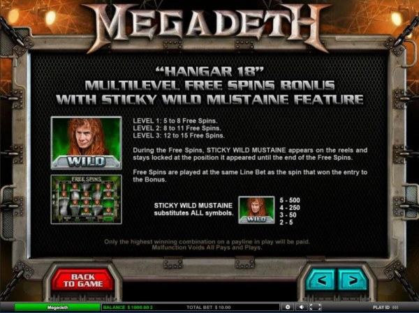 Casino Codes image of Megadeth