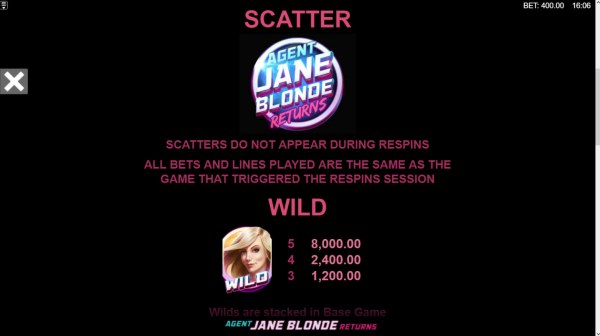 Agent Jane Blonde Returns by Casino Codes