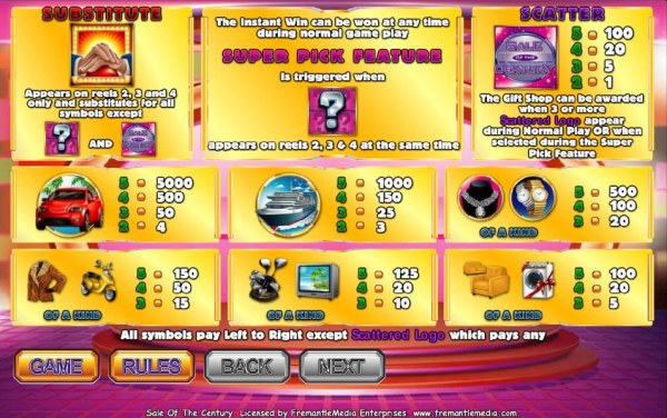 Casino Codes image of Sale of the Century