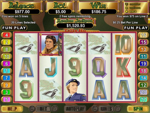A winning Four of a Kind triggers a 75.00 line pay during the free games feature. by Casino Codes