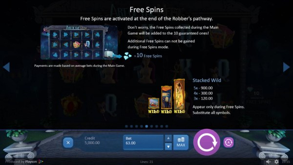 Free Spins are activated at the end of the Robbers Pathway. by Casino Codes