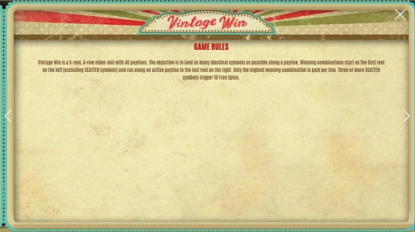 Vintage Win by Casino Codes