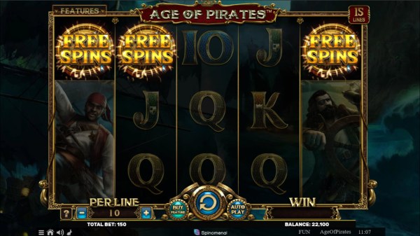 Scatter symbols triggers the free spins bonus feature - Casino Codes