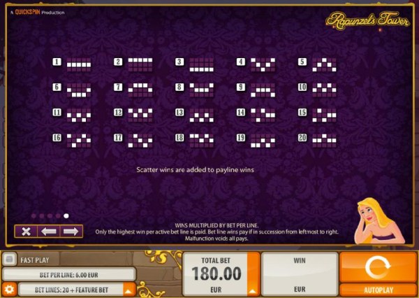 Casino Codes - Payline Diagrams