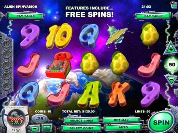 Alien Spinvasion! by Casino Codes