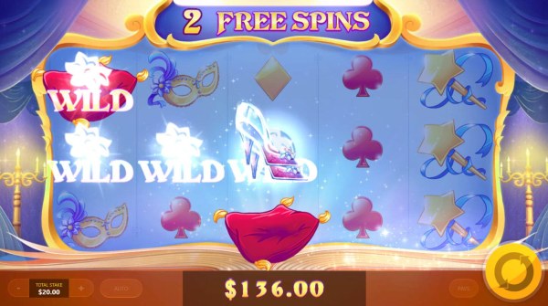 Slipper Trail feature changing symbols into wilds during the free spins feature. - Casino Codes