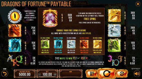 Dragons of Fortune screenshot