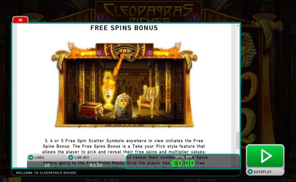 Free Spins Bonus - 3, 4 or 5 free spin scatter symbols anywhere in view initiates the Free Spins Bonus. - Casino Codes