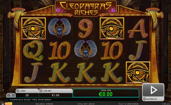 Three Eye of Horus scatter symbols triggers the Free Spins Bonus feature. by Casino Codes