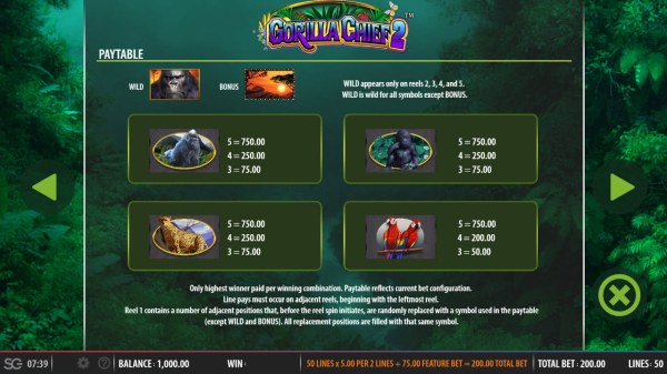 Casino Codes image of Gorilla Chief II