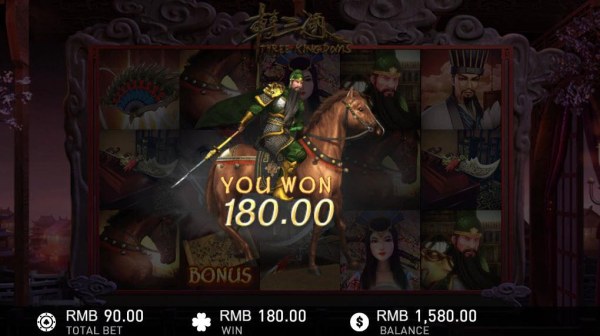 Instant win triggers a 180 credit payout by Casino Codes