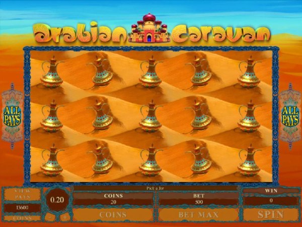 Casino Codes - Desert Jars Bonus Feature Game Board