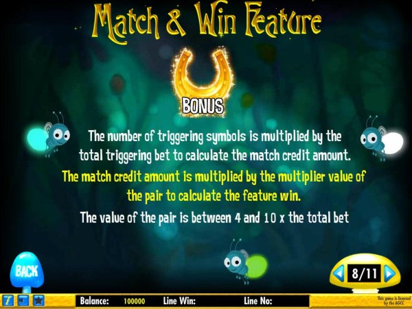 Match and Win Feature Rules - Continued by Casino Codes