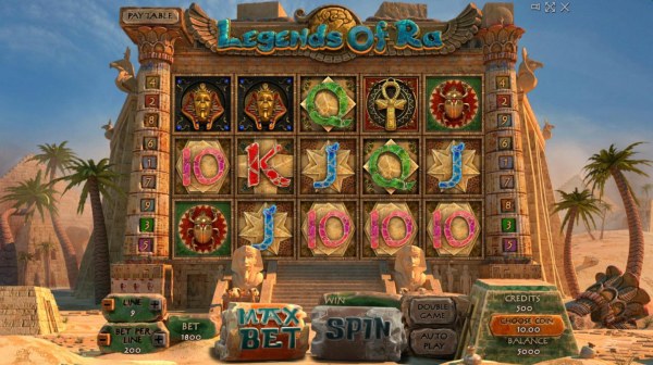 Main game board featuring five reels and 10 paylines with a $500,000 max payout. by Casino Codes